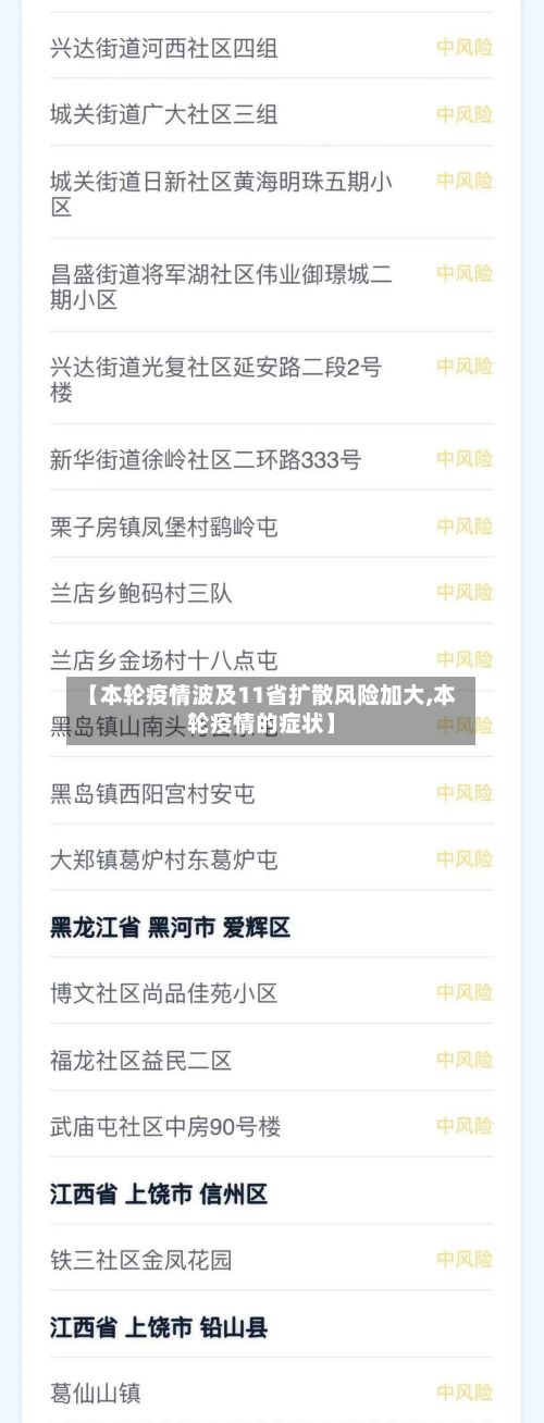 【本轮疫情波及11省扩散风险加大,本轮疫情的症状】-第2张图片