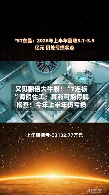 又见翻倍大牛股！“7连板	”海鸥住工：再涨可能停牌核查！今年上半年仍亏损-第2张图片