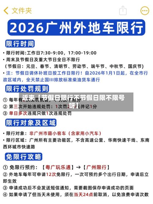 近来【节假日限行不节假日限不限号呀】-第1张图片