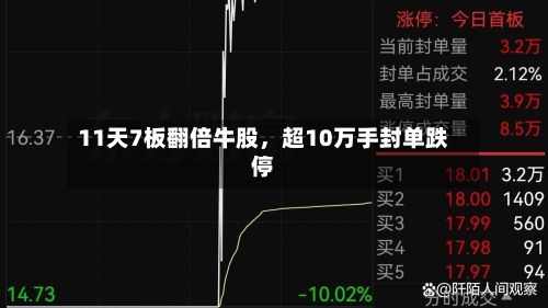 11天7板翻倍牛股，超10万手封单跌停-第3张图片