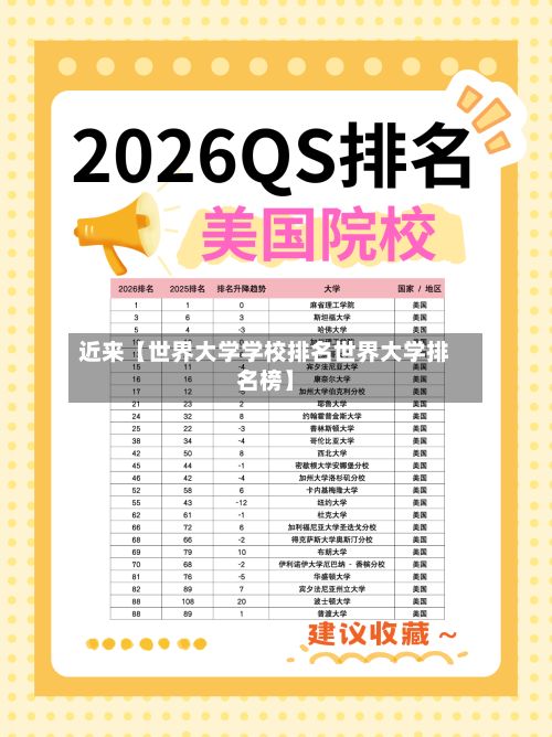 近来【世界大学学校排名世界大学排名榜】-第2张图片