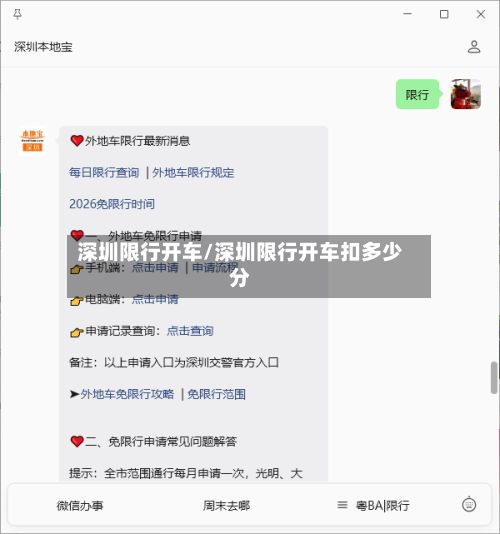 深圳限行开车/深圳限行开车扣多少分-第2张图片