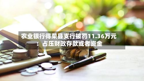 农业银行得荣县支行被罚11.36万元：占压财政存款或者资金