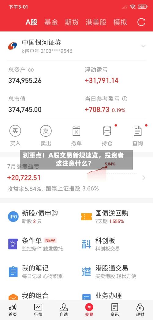 划重点！A股交易新规速览，投资者该注意什么？-第1张图片