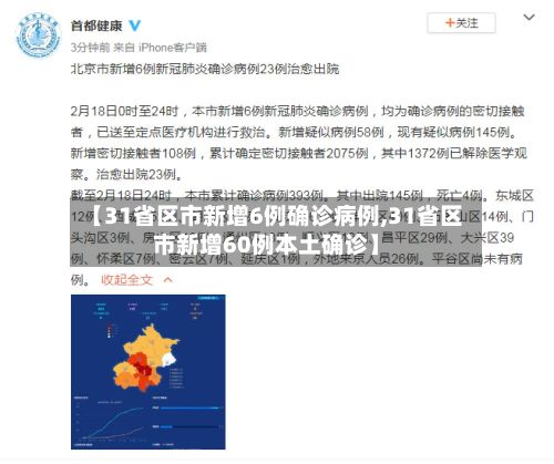 【31省区市新增6例确诊病例,31省区市新增60例本土确诊】