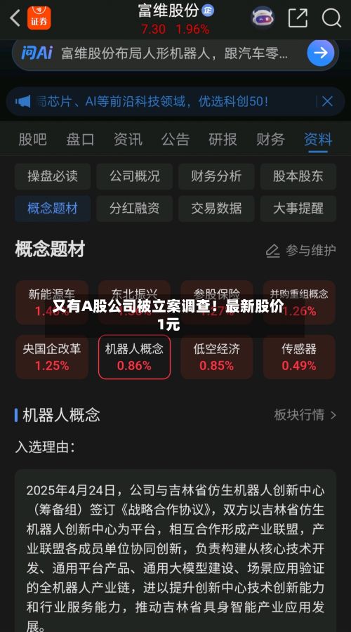 又有A股公司被立案调查!最新股价1元-第1张图片