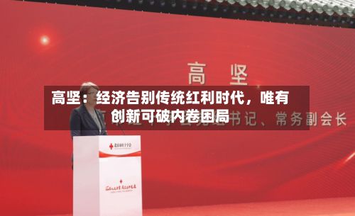 高坚:经济告别传统红利时代,唯有创新可破内卷困局