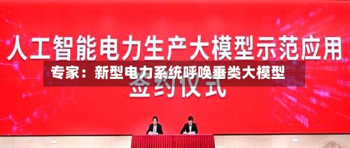 专家:新型电力系统呼唤垂类大模型