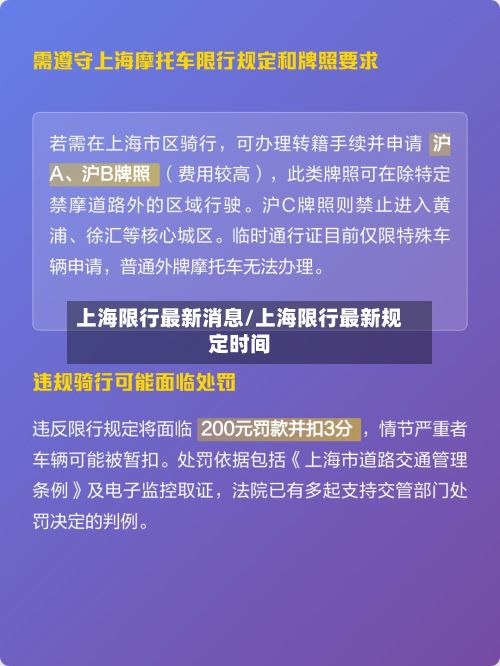 上海限行最新消息/上海限行最新规定时间-第3张图片