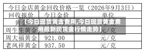 【今日现货黄金费用,今日现货黄金费用最新现货金行情走势】-第2张图片