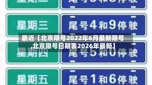 最近【北京限号2022年6月最新限号,北京限号日期表2026年最新】