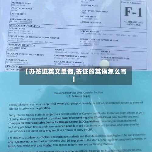 【办签证英文单词,签证的英语怎么写】