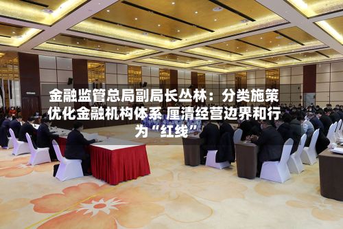 金融监管总局副局长丛林：分类施策优化金融机构体系 厘清经营边界和行为“红线”-第2张图片