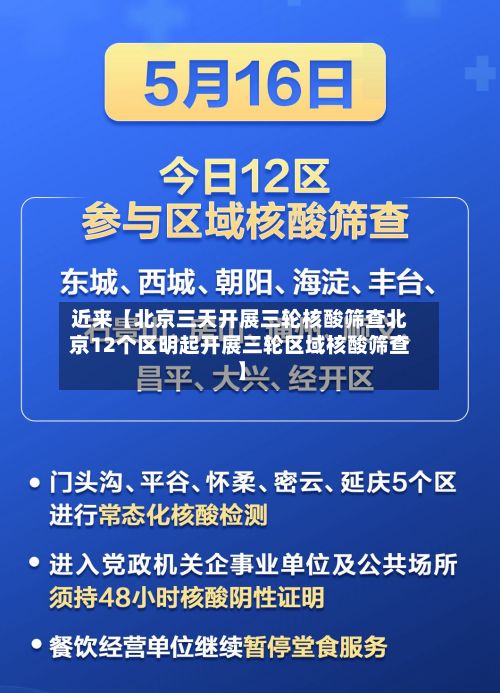 近来【北京三天开展三轮核酸筛查北京12个区明起开展三轮区域核酸筛查】-第3张图片