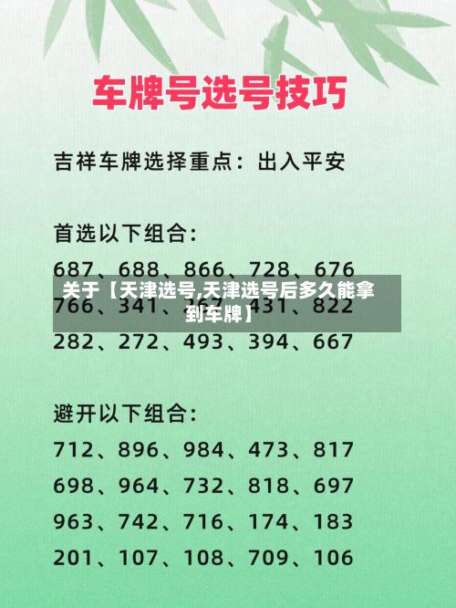 关于【天津选号,天津选号后多久能拿到车牌】