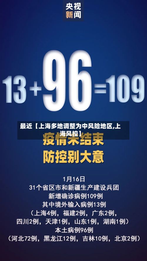 最近【上海多地调整为中风险地区,上海风控】