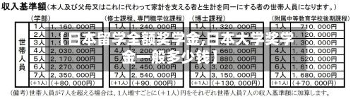 【日本留学全额奖学金,日本大学奖学金一般多少钱】