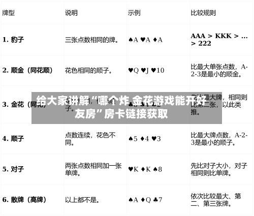 给大家讲解“哪个炸 金花游戏能开好友房”房卡链接获取-第2张图片