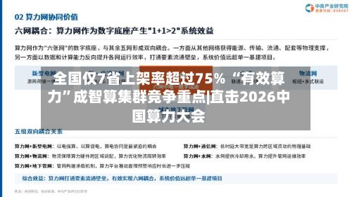 全国仅7省上架率超过75% “有效算力	”成智算集群竞争重点|直击2026中国算力大会-第3张图片