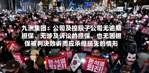 九洲集团：公司及控股子公司无逾期担保、无涉及诉讼的担保、也无因担保被判决败诉而应承担损失的情形-第1张图片