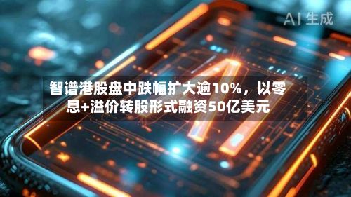 智谱港股盘中跌幅扩大逾10%,以零息+溢价转股形式融资50亿美元