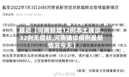 最近【河南新增12例本土确诊、32例无症状,河南确诊病例最新情况今天】-第2张图片