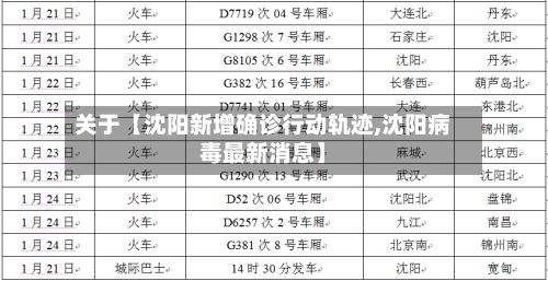 关于【沈阳新增确诊行动轨迹,沈阳病毒最新消息】-第3张图片