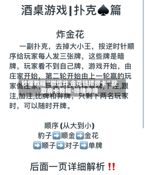 秒懂教程“微信炸 金花链接房卡	”获取房卡教程-哔哩哔哩-第2张图片