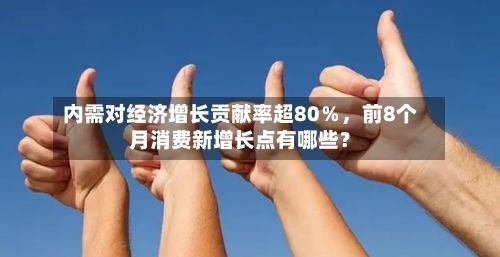 内需对经济增长贡献率超80％，前8个月消费新增长点有哪些？-第3张图片