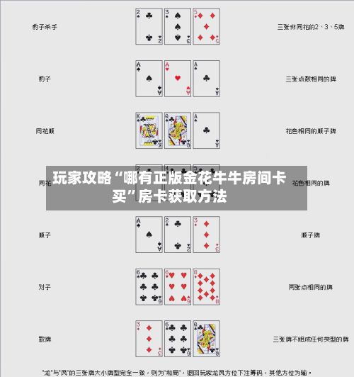 玩家攻略“哪有正版金花牛牛房间卡买”房卡获取方法