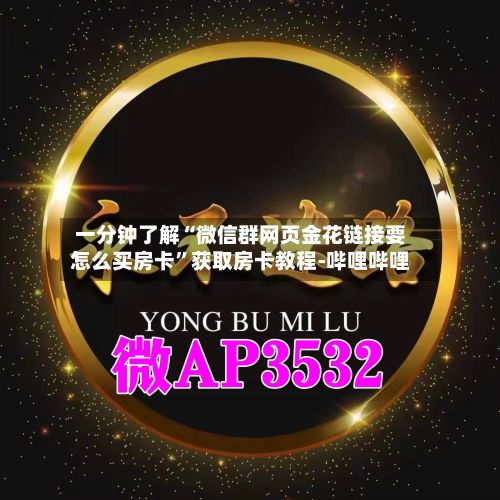 一分钟了解“微信群网页金花链接要怎么买房卡”获取房卡教程-哔哩哔哩-第3张图片