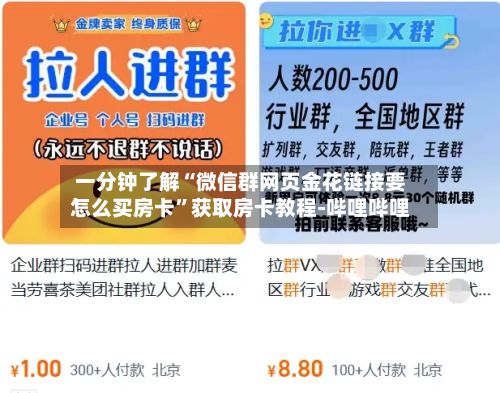 一分钟了解“微信群网页金花链接要怎么买房卡”获取房卡教程-哔哩哔哩-第2张图片