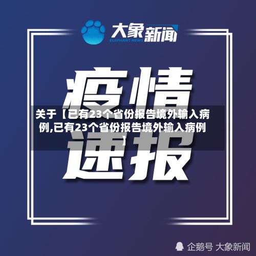 关于【已有23个省份报告境外输入病例,已有23个省份报告境外输入病例】-第2张图片
