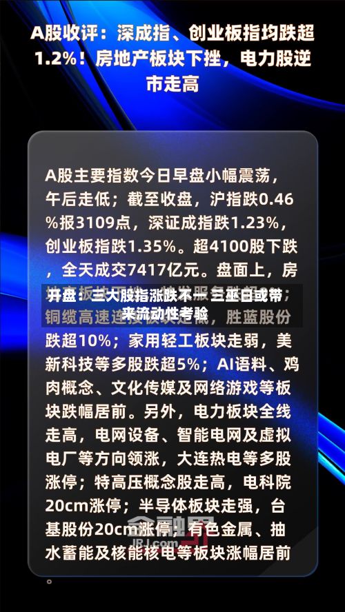 开盘：三大股指涨跌不一 三巫日或带来流动性考验-第3张图片