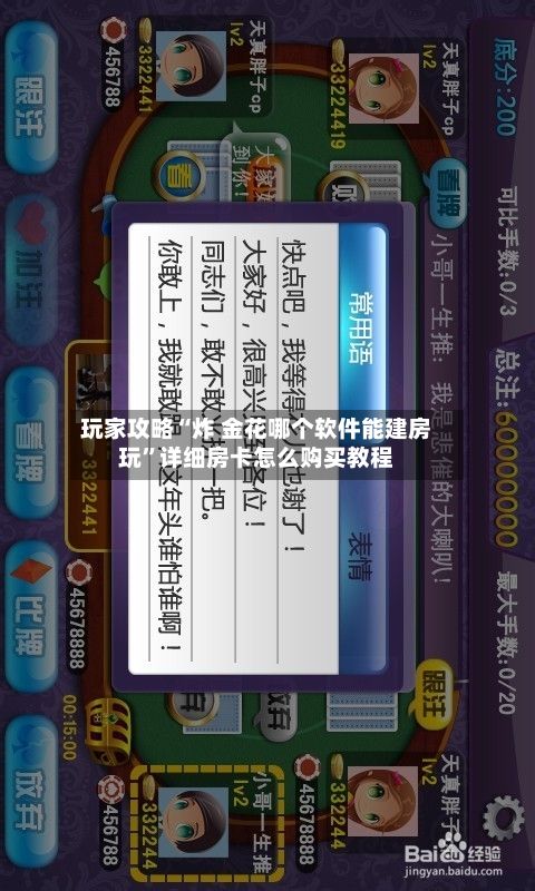 玩家攻略“炸 金花哪个软件能建房玩	”详细房卡怎么购买教程-第3张图片
