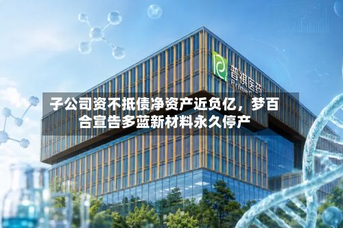 子公司资不抵债净资产近负亿，梦百合宣告多蓝新材料永久停产