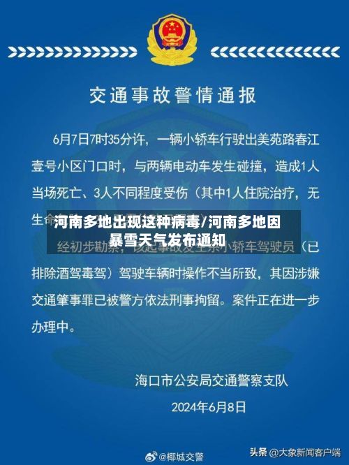 河南多地出现这种病毒/河南多地因暴雪天气发布通知-第2张图片