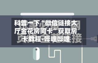 科普一下“微信链接大厅金花房间卡”获取房卡教程-哔哩哔哩-第2张图片