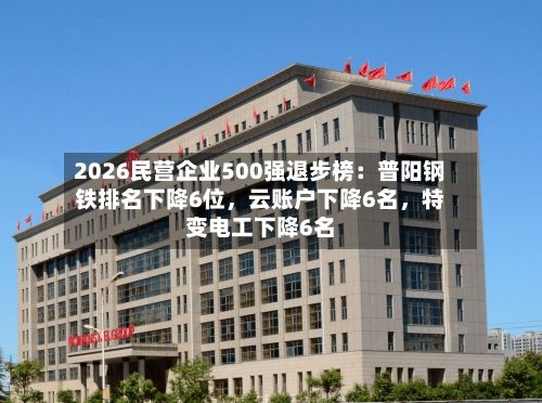 2026民营企业500强退步榜：普阳钢铁排名下降6位，云账户下降6名，特变电工下降6名-第3张图片